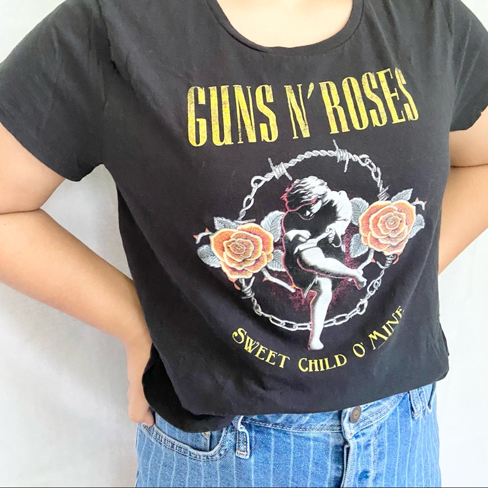 Guns n Roses Graphic Cropped Tee